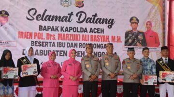 Kapolda Aceh Salurkan Bantuan Korban Banjir dan Santuni Santri Berprestasi di Aceh Tenggara