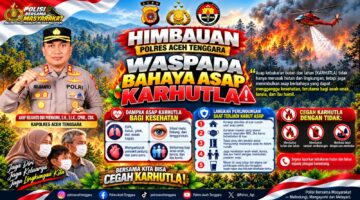 Asap Karhutla Jadi Peringatan Bersama, Kapolres Aceh Tenggara Imbau Warga Jaga Kesehatan dan Cegah Kebakaran